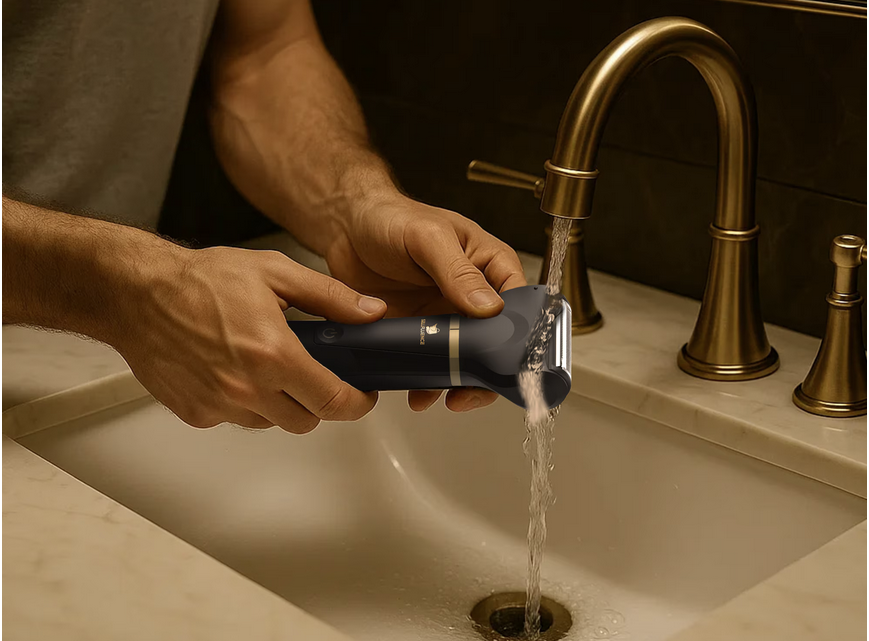 Masina de tuns si aparat de ras, Sellfluence Trimmer 2.0 sub jet de apa